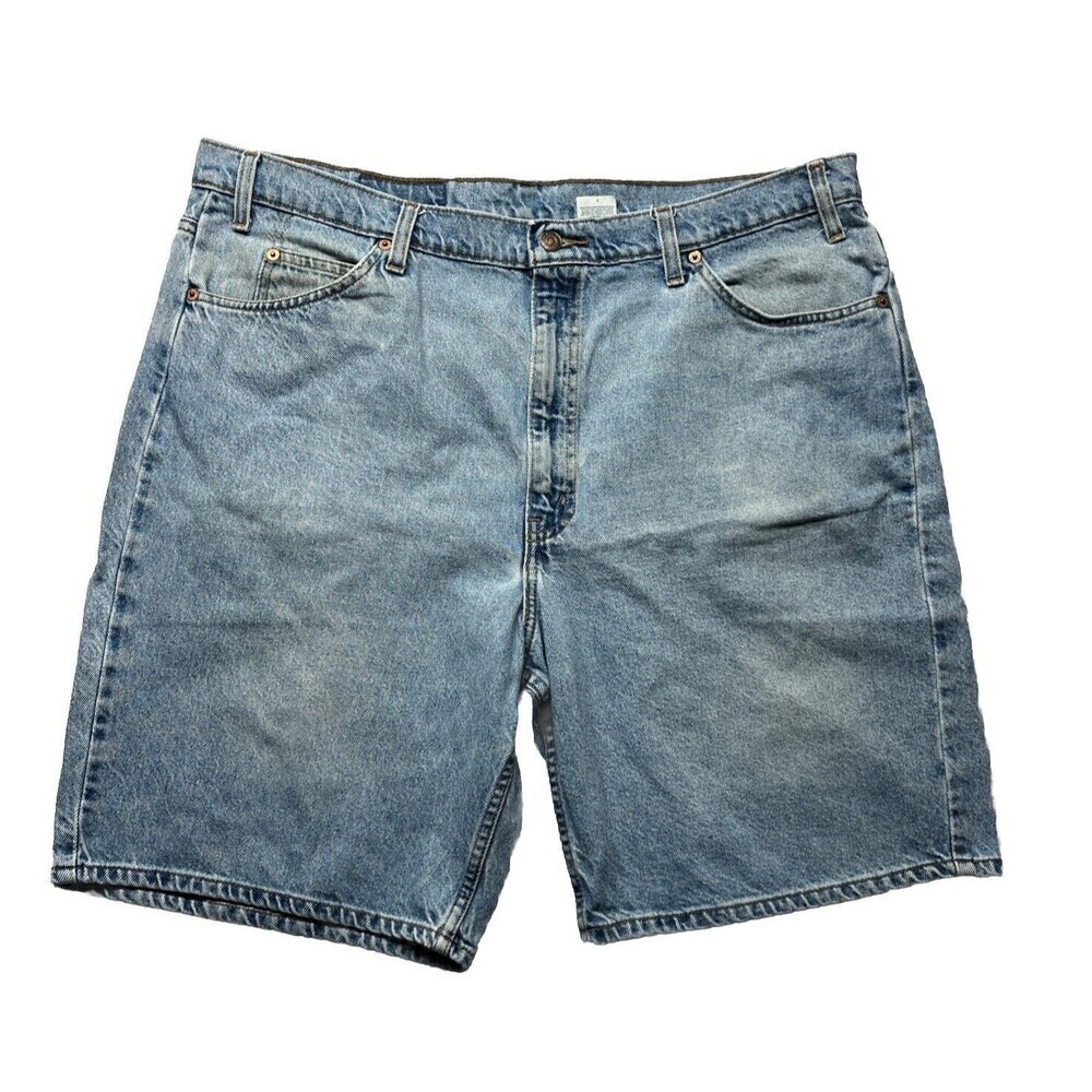 VTG 90s Levis 550 Relaxed Denim Jean Shorts Jorts Size 42 Orange Tab Baggy Loose